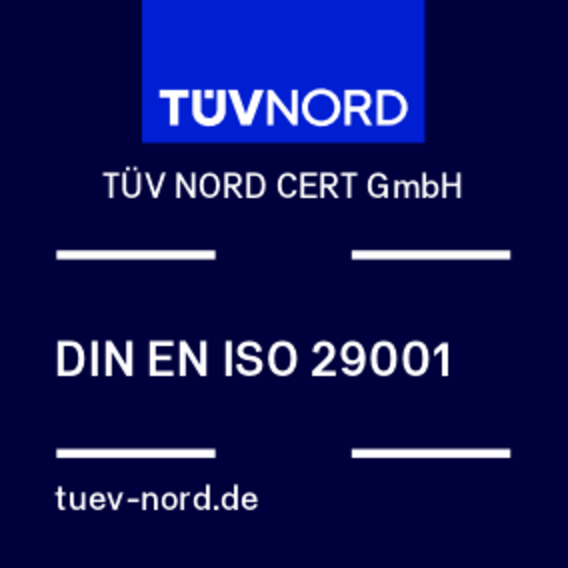 Prüfzeichen DIN EN ISO 29001 Prüfzeichen DIN EN ISO 29001