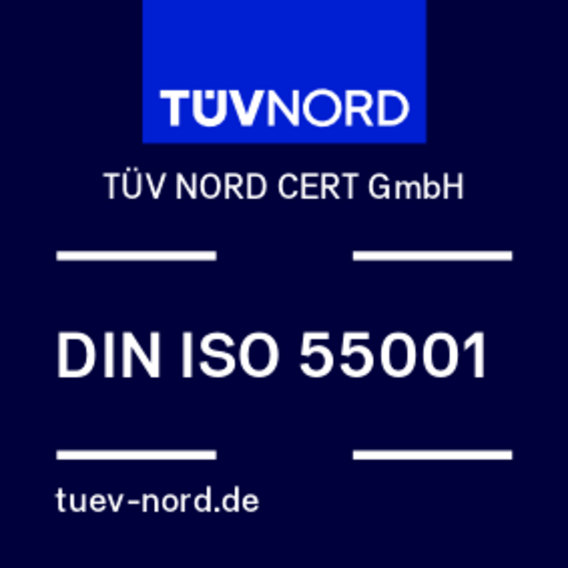 Prüfzeichen DIN ISO 55001 Prüfzeichen DIN ISO 55001