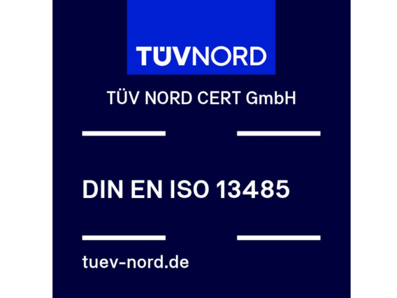 TÜV NORD Prüfzeichen für DIN EN ISO 13485 TÜV NORD Prüfzeichen für DIN EN ISO 13485