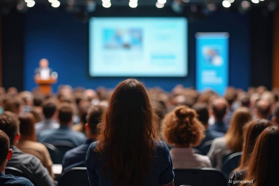 14. Internationales Symposium – Freisetzung radioaktiver Materialien Blick in den Konferenzsaal mit zahlreichen Teilnehmenden, die einem Vortrag beim internationalen Symposium zur Freisetzung radioaktiver Materialien folgen.
