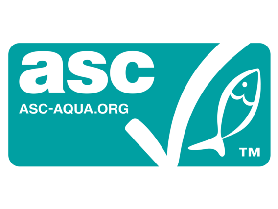 ASC-Siegel für nachhaltige Aquakultur ASC-Logo für nachhaltige Fischzucht – Zertifizierung für umweltverträgliche Aquakultur mit hohen sozialen und ökologischen Standards.
