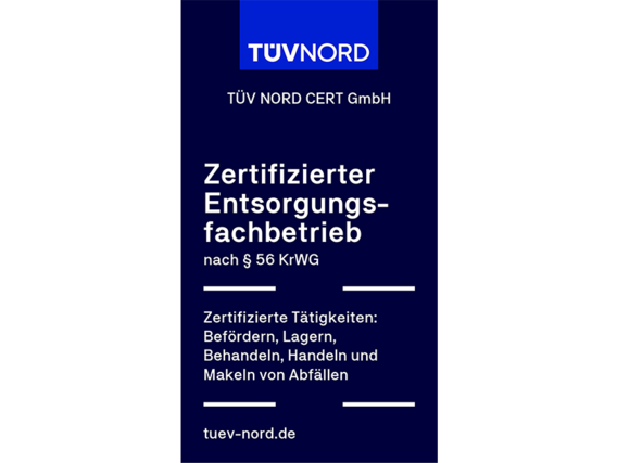 Prüfzeichen Zertifizierter Entsorgungsfachbetrieb Prüfzeichen Zertifizierter Entsorgungsfachbetrieb