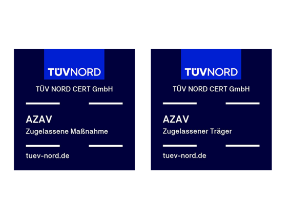 Prüfzeichen AZAV zugelassene Träger und Maßnahmen Prüfzeichen AZAV zugelassene Träger und Maßnahmen