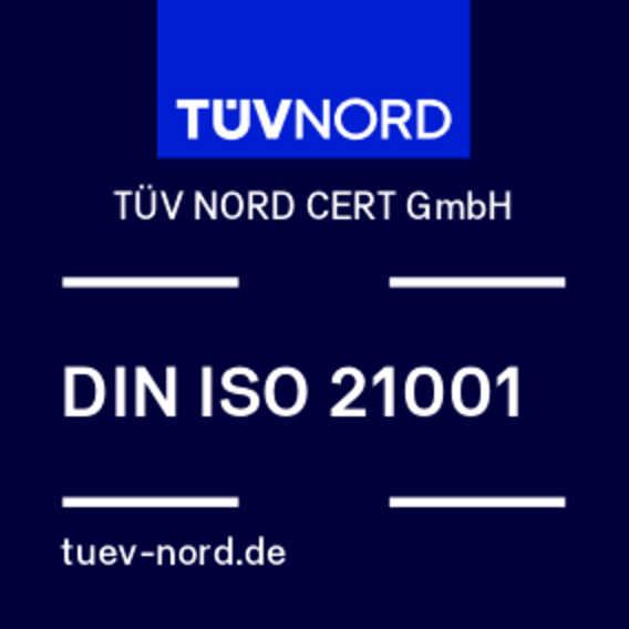 Prüfzeichen DIN ISO 21001 Prüfzeichen DIN ISO 21001