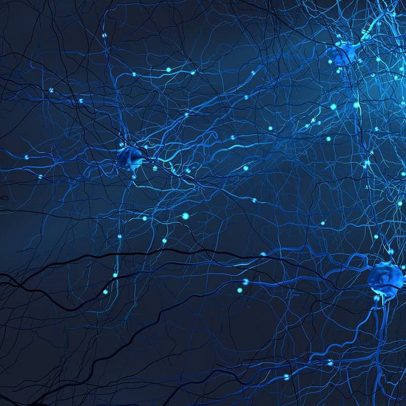 Generiertes Bild neuronaler Netze als Symbol für die Wissensvermittlung im Blog "Wissen kompakt" des TÜV NORD.